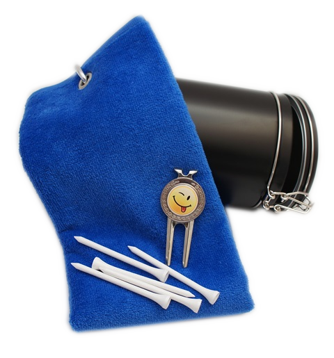 DSC08928-web-gross Geschenkdose "Fairway" mit Ballmarker SMILE