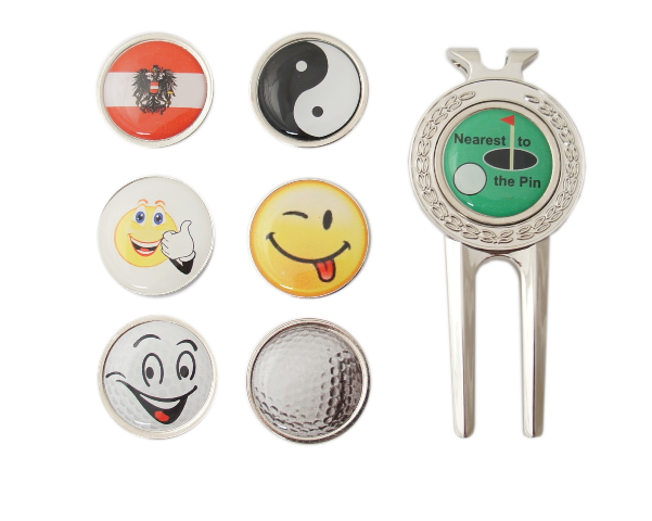 DSC06301-web-gross Pitchgabel "FAIRWAY" silberfarben mit "Motiv"- Marker