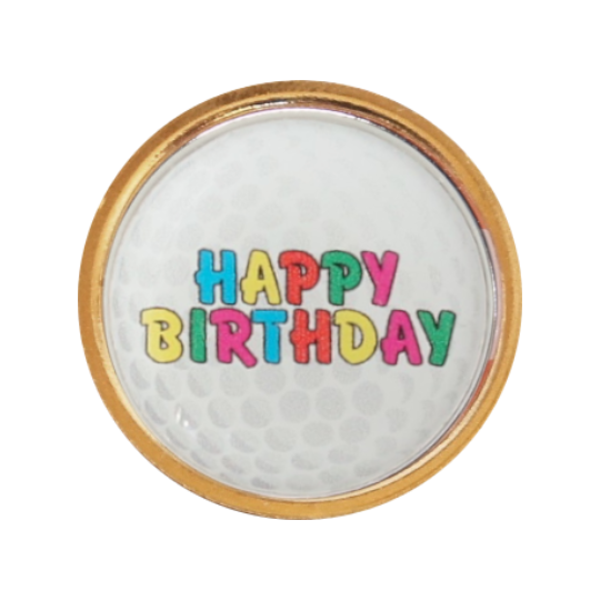 Golfball-Marker HAPPY BIRTHDAY 2