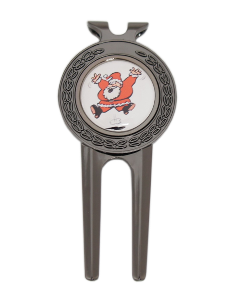 Pitchgabel "FAIRWAY" in metallic-schwarz mit Marker NIKOLAUS