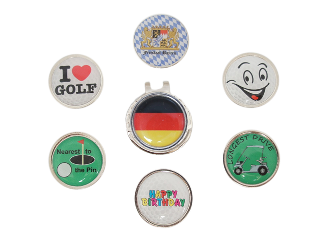 Cap-Clip "Draw" incl. 1 Golfball Marker mit "MOTIV" nach Wahl