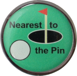 Schuhclip "Chip" in metallic-schwarz mit Golfball Marker "MOTIV"