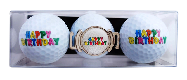 Golfball-Set "HAPPY BIRTHDAY 4"
