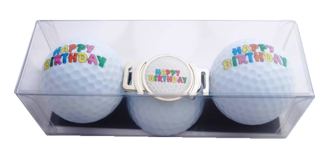 Golfball-Set "HAPPY BIRTHDAY 4"