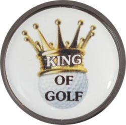 Gürtelclip "HOOK" in metallic-schwarz mit Golfball Marker "MOTIV"