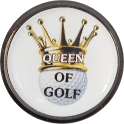 Cap-Clip "Draw" in metallic-schwarz mit Golfball Marker "MOTIV"