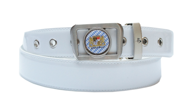 DSC09539-frei-web-gross Lack-Golfgürtel "BIRDIE" + Ballmarker FREISTAAT BAYERN