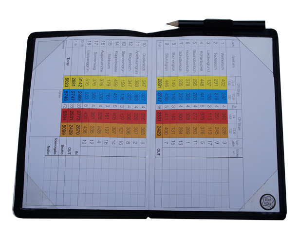 Scorecard-Mappe aus Leder