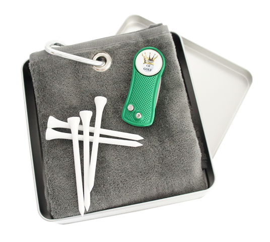 DSC09296-web-gross Geschenk-Box "Green" mit Ballmarker KING OF GOLF