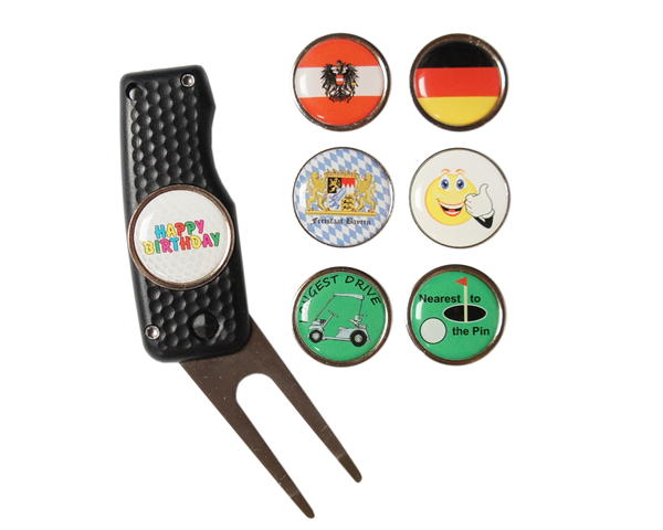 Pitchgabel "Pin" + Ballmarker MOTIV