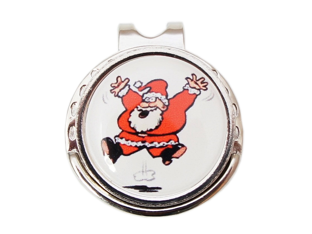 Cap-Clip "Draw" silberfarben  mit Golfball Marker NIKOLAUS