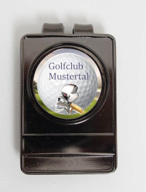 Gürtel-Clip "HOOK" + Marker mit Golfclub-Mustertal-Logo