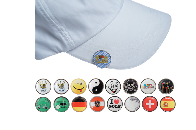 Cap-Clip "Slice" incl. 1 Golfball Marker mit "MOTIV" nach Wahl