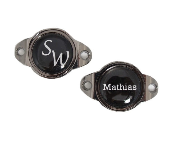 DSC03199-1-web-gross Schuhclip "CHIP" + Marker mit INITIALEN oder VORNAMEN