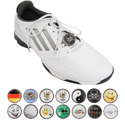 DSC03240-MOTIV-web-gross Schuhclip "Chip" in metallic-schwarz mit Golfball Marker "MOTIV"